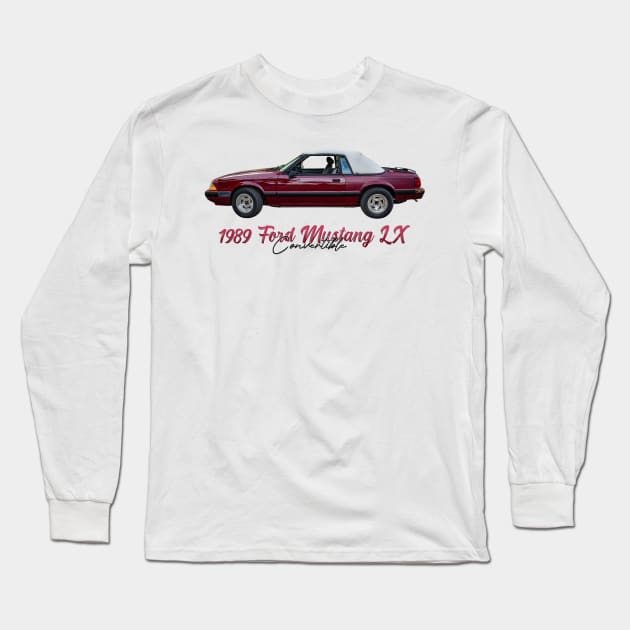 1989 Ford Mustang LX Convertible Long Sleeve T-Shirt by Gestalt Imagery